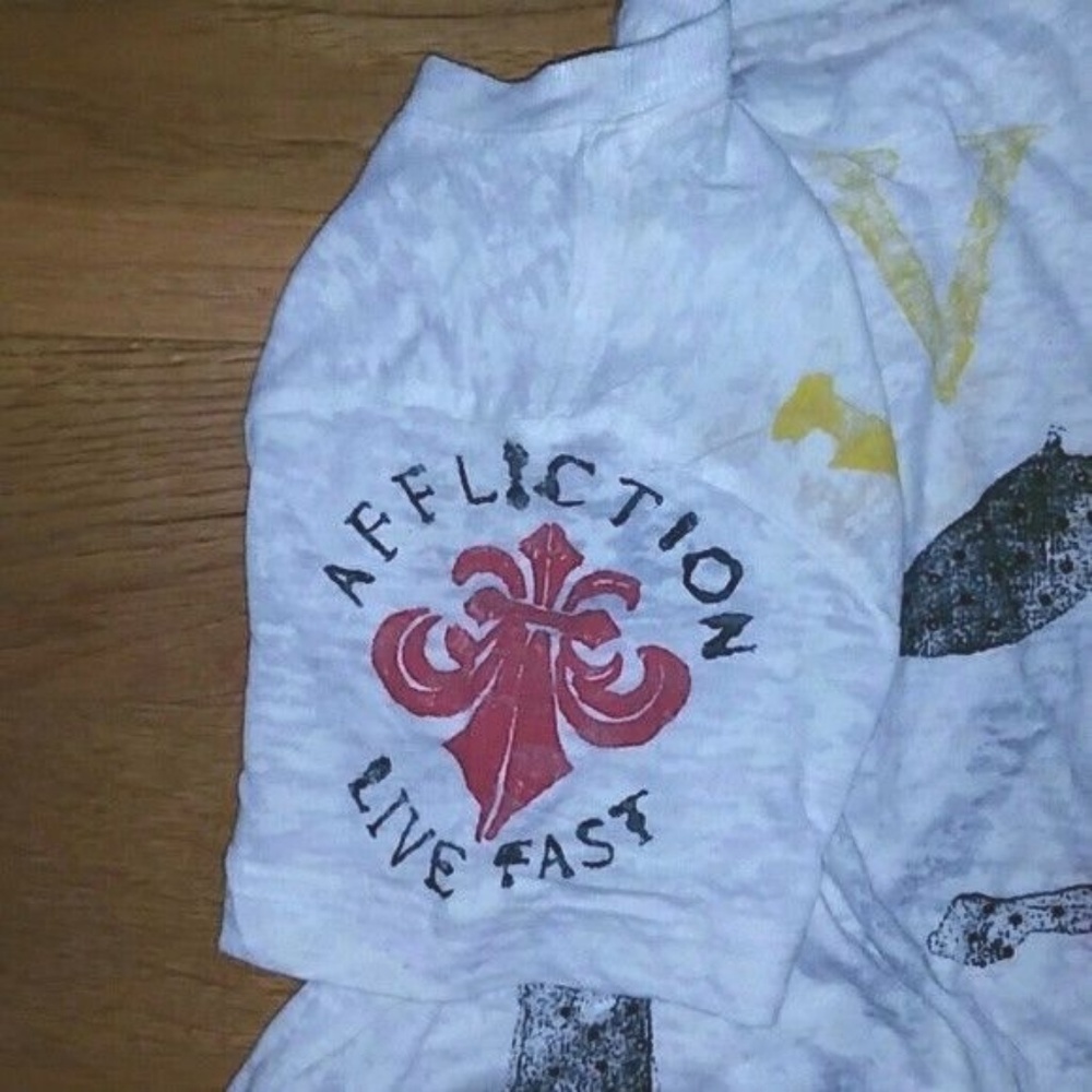 Affliction Live Fast Burnout Tee New - Picture 3 of 6
